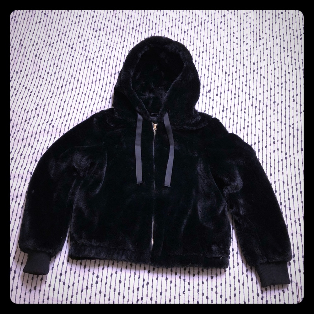 Forever 21 Faux Fur Hooded Jacket